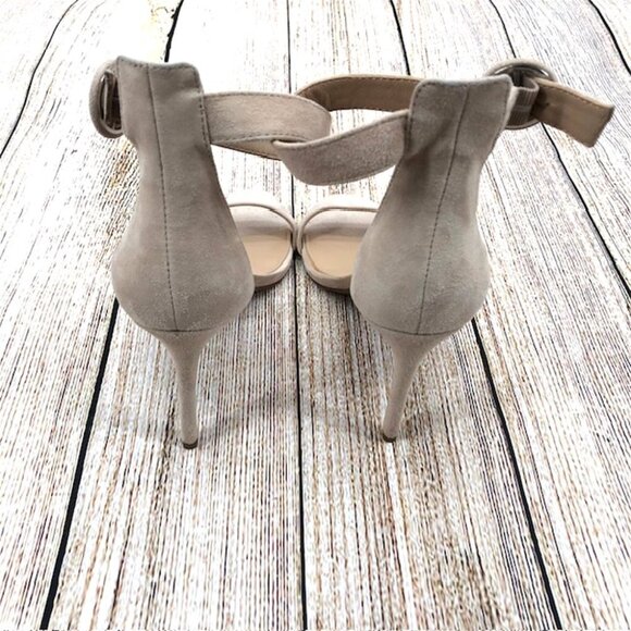 Banana Republic Women's Size 10 M Tan‎ Suede Ankle Strap Stiletto Heels - Picture 7 of 9